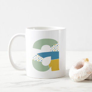 Mug Lettre Abstraite moderne A Monogramme Initial