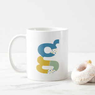 Mug Lettre Abstraite moderne G Monogramme initial