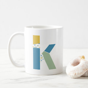 Mug Lettre Abstraite moderne K Monogramme initial