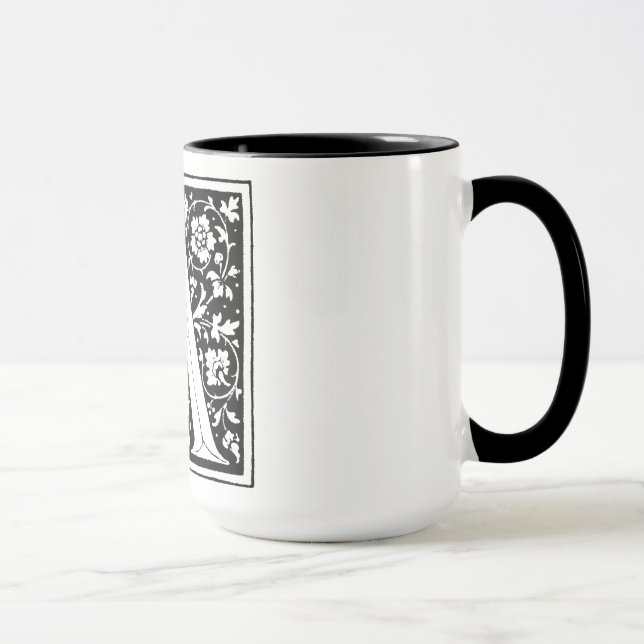 Mug LETTRE alphabet Renaissance A SUR BOUGIE (Droite)