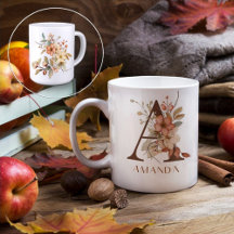 LETTRE AQUATIQUE Florale Rustique A