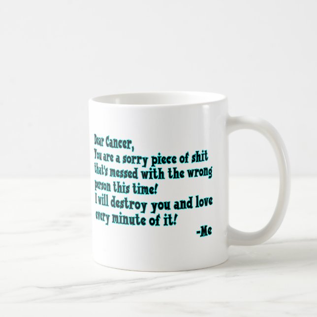 Mug Lettre au Cancer (Droite)