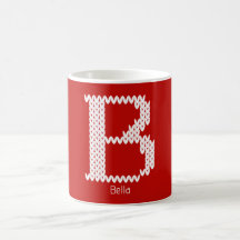 Lettre B de l'alphabet tricoté cosy