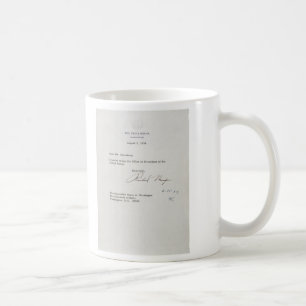 Mug Lettre de démission du Président Richard M. Nixo
