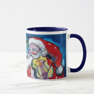 MUG LETTRE DE NOËL / PÈRE NOËL AVEC MONOGRAMME DE VIOL