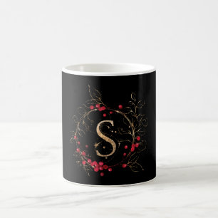 Mug Lettre de Parties scintillant initiale S Holly Euc