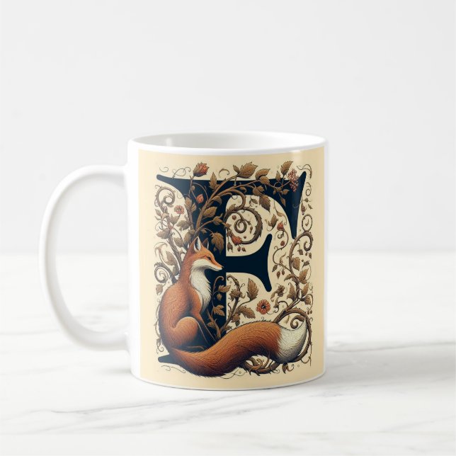 Mug Lettre F Fox et Faune - Personnaliser (Gauche)