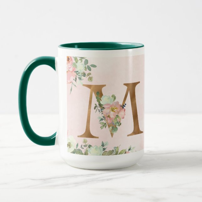 MUG LETTRE FLEURIE M' BOUGIE (Gauche)