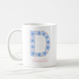Mug LETTRE Florale Pastel D MONO