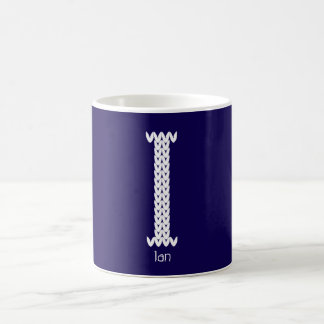 Mug Lettre I de l'alphabet en tricot cosy