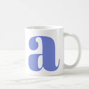 Mug Lettre initiale de monogramme moderne en bleu lava