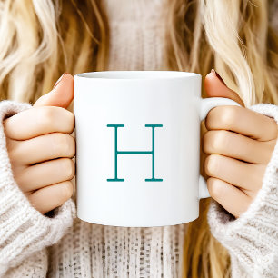 Mug Lettre initiale de monogramme rétro machine à écri