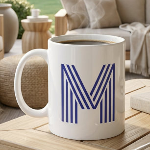 Mug Lettre initiale de monogramme simple minimal moder