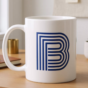 Mug Lettre initiale de monogramme simple minimaliste m