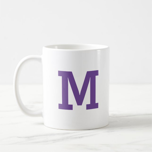 Mug LETTRE INITIALE MINIME Classique Purple (Gauche)