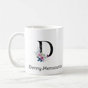Mug Lettre initiale. Monogramme Elegant Trending Coffe