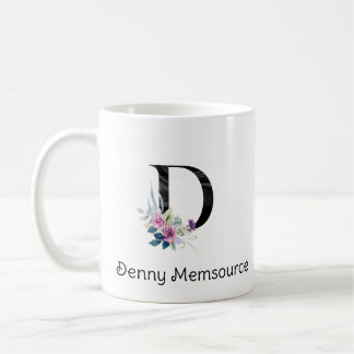 Mug Lettre initiale. Monogramme Elegant Trending Coffe