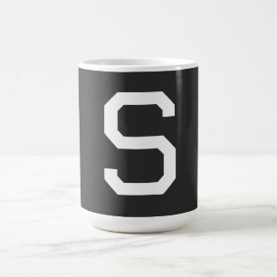 MUG LETTRE INITIALE NOIRE ET BLANCHE MINUSCULE MONOMOB