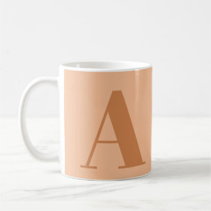 Mug Lettre initiale Peach Monogramme