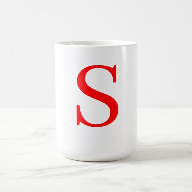MUG LETTRE INITIALE ROUGE ET BLANCHE MINUSCULE MONOMOB (Centre)