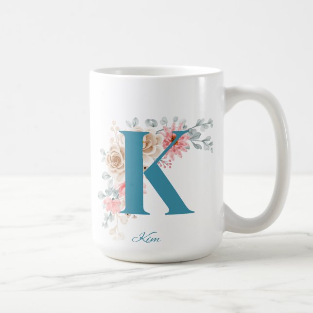 Mug LETTRE K BOUGIE DE CafÉ PERSONNALISÉE (Droite)
