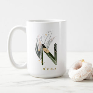Mug LETTRE MONOGRAPHIQUE DE FLIAGE Tropical "N" Person