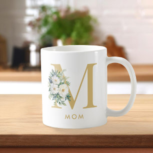 Mug LETTRE MONOGRAPHIQUE Maman Florale