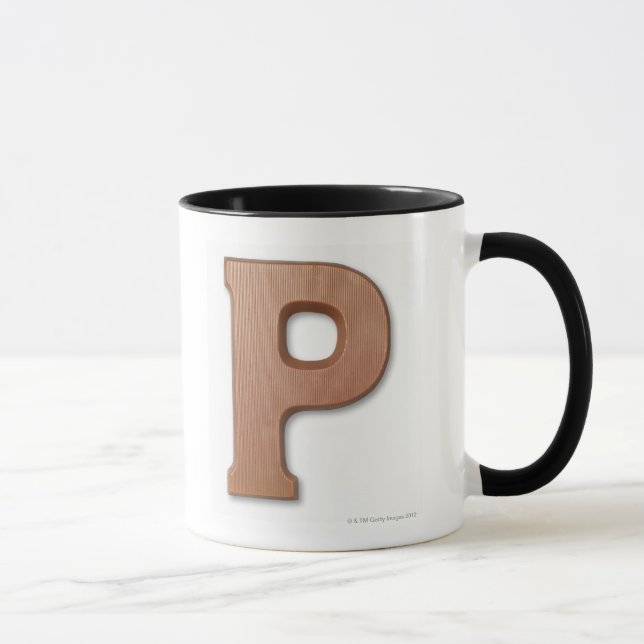 Mug Lettre p de chocolat (Droite)
