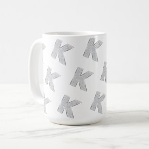 Mug Lettre Parties scintillant en argent K