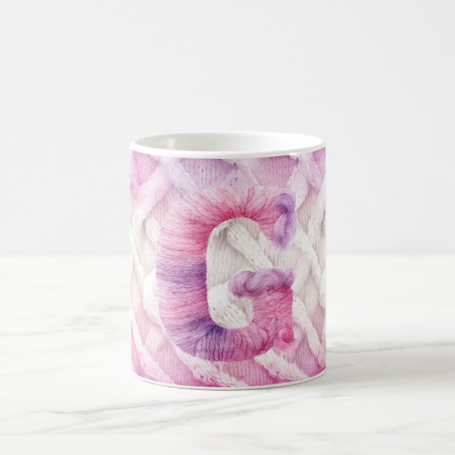 MUG LETTRE POPULAIRE ROSE CHAUD POPULAIRE G (Centre)