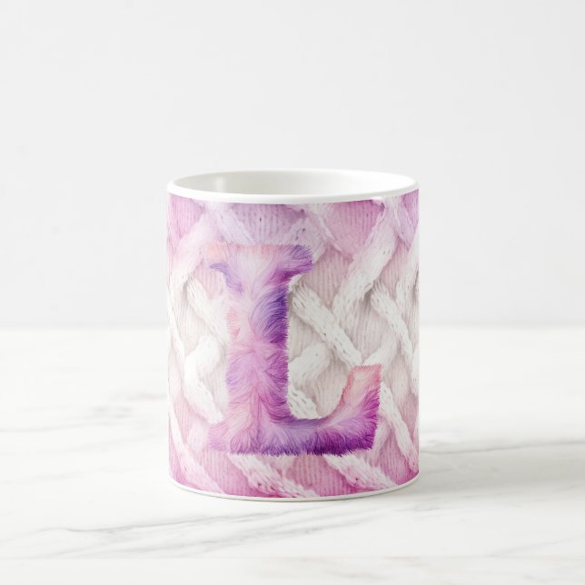 MUG LETTRE POPULAIRE ROSE CHAUD POPULAIRE L (Centre)