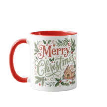 Lettre traditionnelle à la main pour Noël Gingerbr