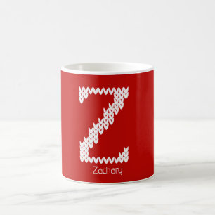 Mug Lettre Z de l'alphabet tricoté cosy