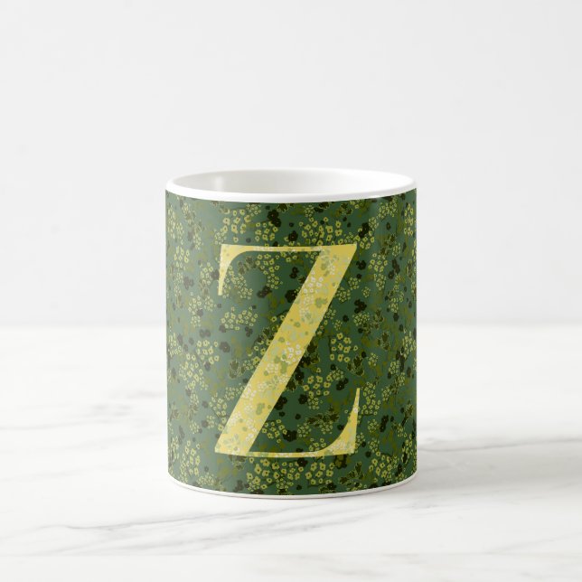 Mug Lettre Z vert foncé et jaune (Centre)