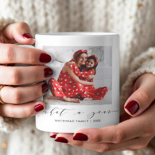 Mug Lettres à la main moderne Quelle année Fête photo