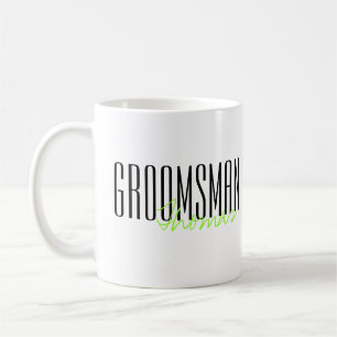 Mug Lettres audacieuses "Groomsman" Fête de mariage pe
