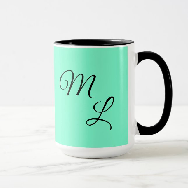Mug Lettres de grâce sur un vert menthe (Droite)