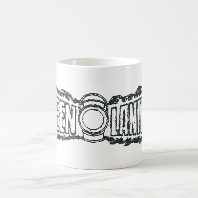 Mug Lettres de lanterne verte BW (Centre)
