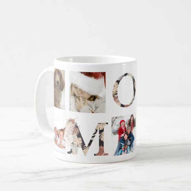 Mug Lettres Pampas MOM | Fête des mères (Devant gauche)