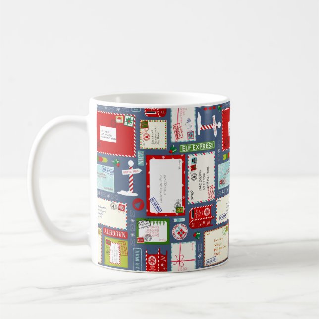 Mug Lettres pour enfants à Père Noël Noël (Gauche)
