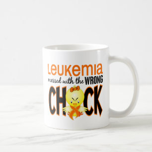 Mug Leucémie salie avec le poussin faux