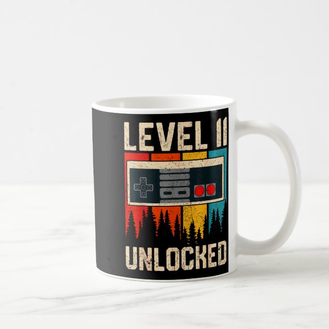 Mug Level 11 Unlocked Video Game Controller Birthday M (Droite)
