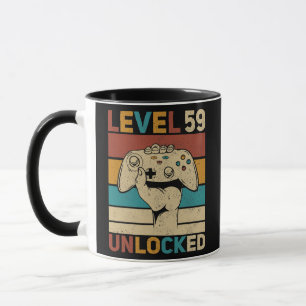 Mug Level 59 Unlocked 59th Birthday 59 Years Old