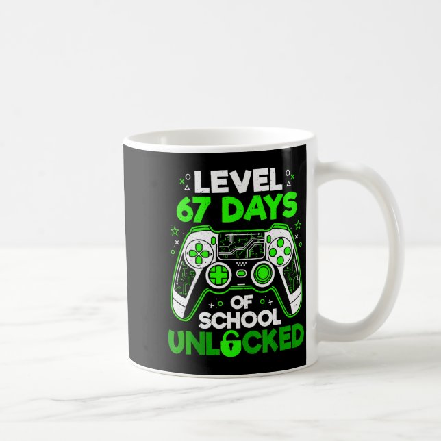 Mug Level 67 Days Of School Unlocked Boys 67th Day Of  (Droite)