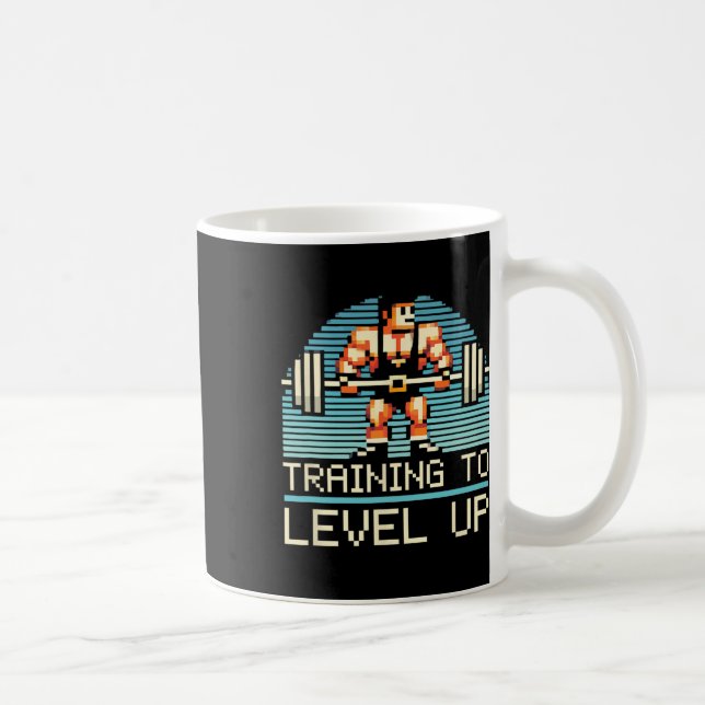Mug Level Up Video Game Gamer Gym Workout Gaming Fitne (Droite)