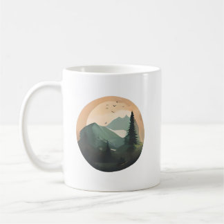 Mug Lever de soleil au-dessus des pics : une scène de 