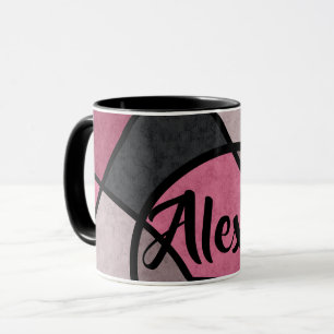 Mug Lever de soleil rose, abstrait