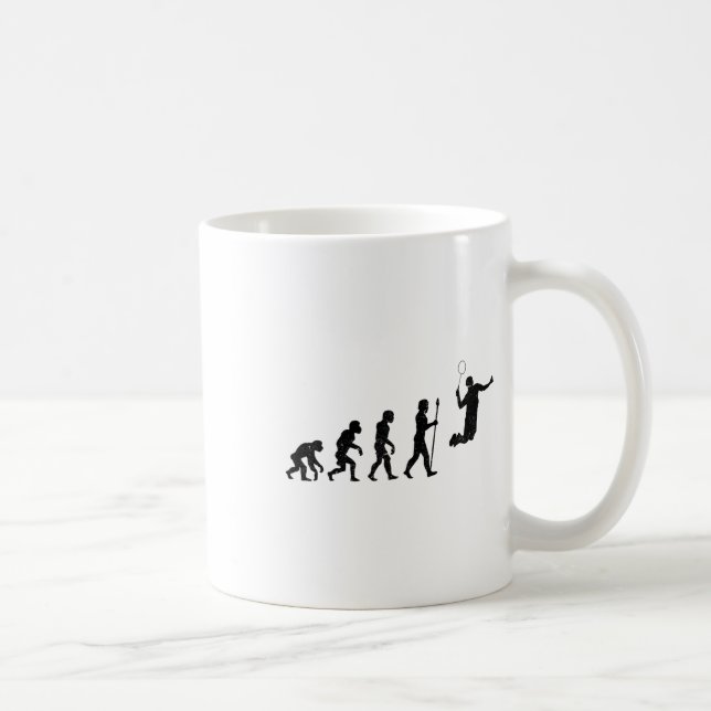 Mug L'Évolution D'Un Joueur De Badminton - Drôle (Droite)