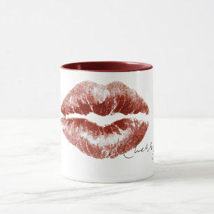Mug Lèvres rouges cerise Kiss