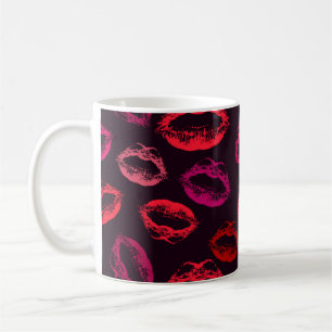 Mug Lèvres rouges imprimer motif transparent